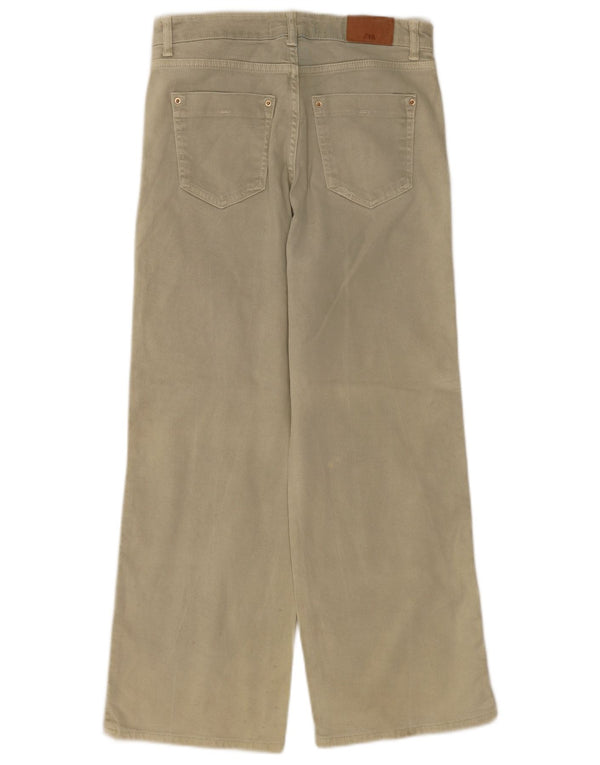 Zara γυναικείο φαρδύ τζιν EU 36 XS W26 L28 Μπεζ βαμβακερό