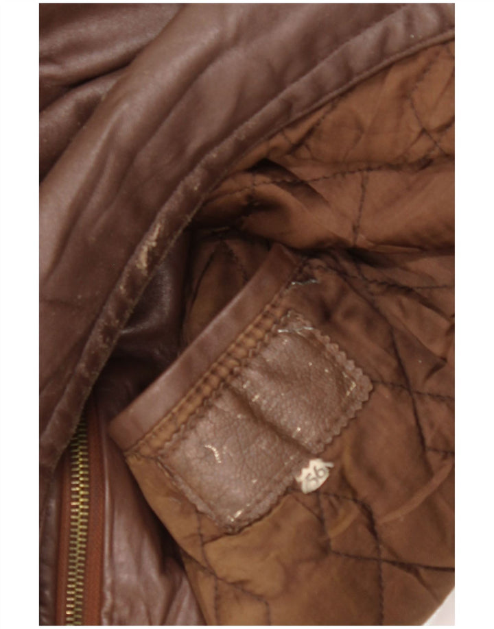 VINTAGE Ανδρικό Δερμάτινο Μπουφάν IT 56 3XL Καφέ