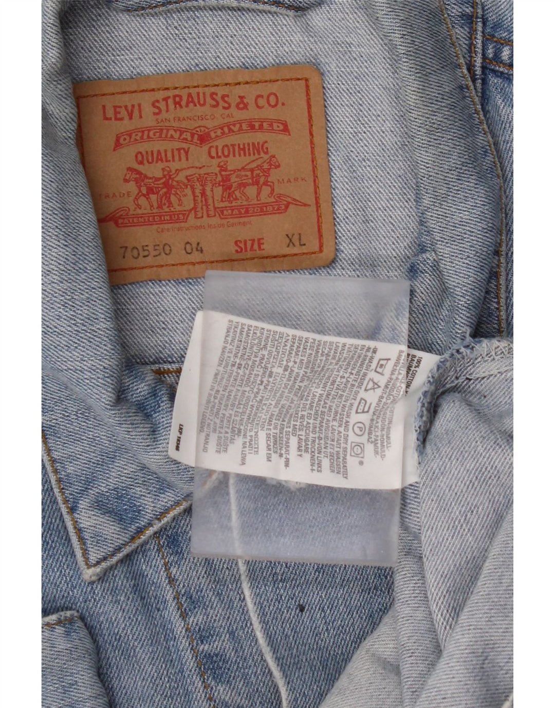 Ανδρικό τζιν μπουφάν LEVI'S UK 42 XL Μπλε βαμβακερό