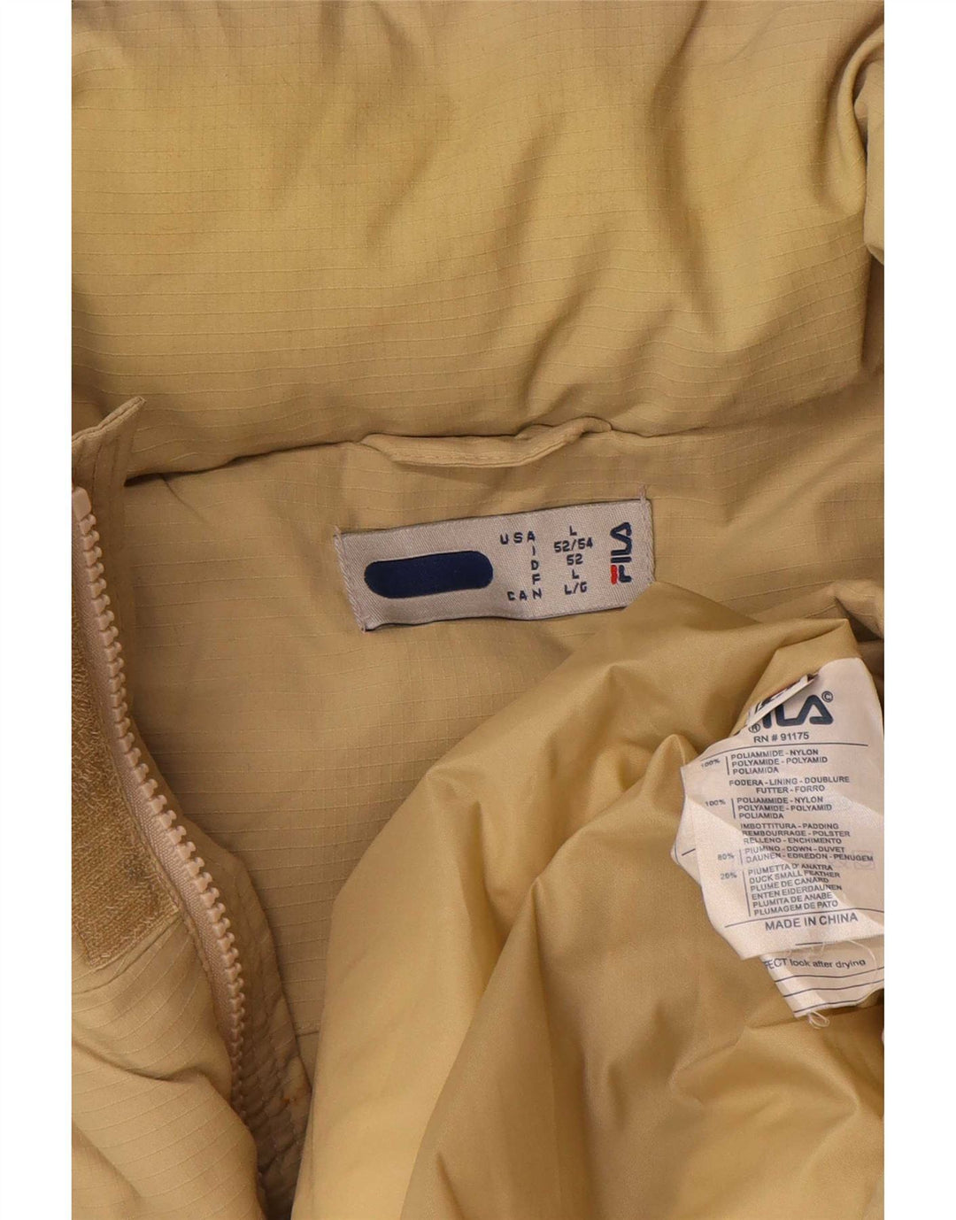 Fila Ανδρικό παλτό με κουκούλα UK 40 Large Beige Polyamide