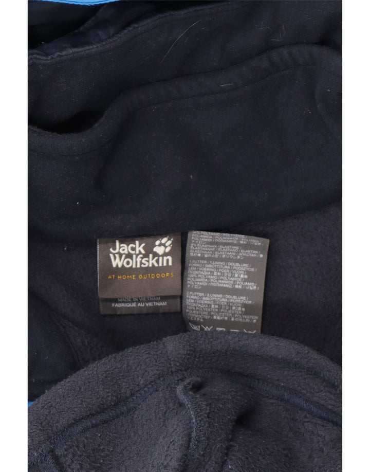 Jack Wolfskin Ανδρικό μπουφάν βροχής με κουκούλα UK 40 Large Blue Polyamide