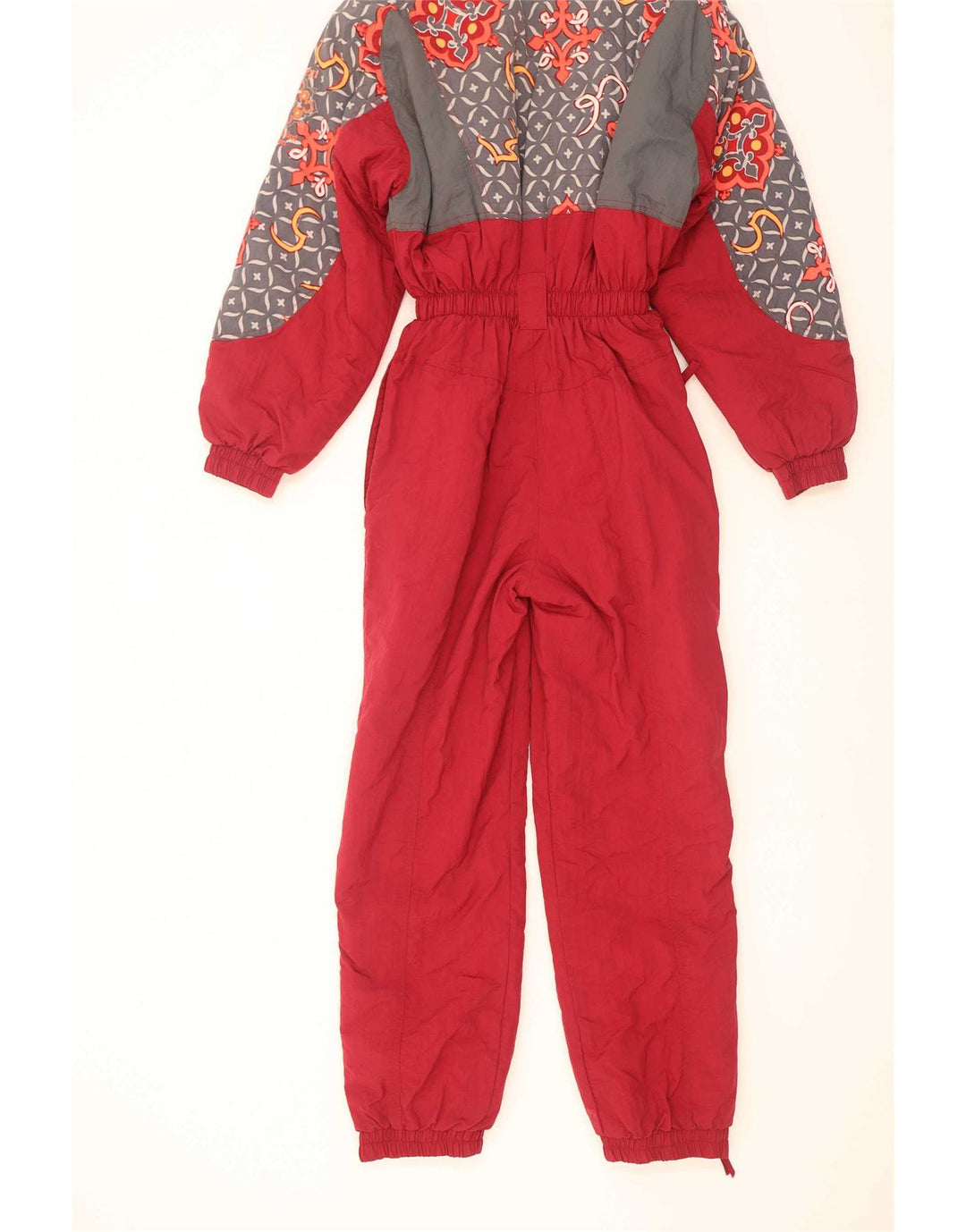 X-Cape γυναικεία φόρμα σκι UK 10 Small Red Geometric Nylon