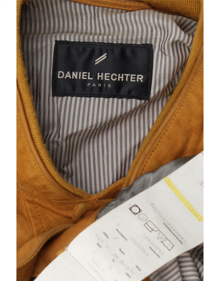 Daniel Hechter Ανδρικό Suede Bomber Jacket IT 54 2XL Yellow Leather