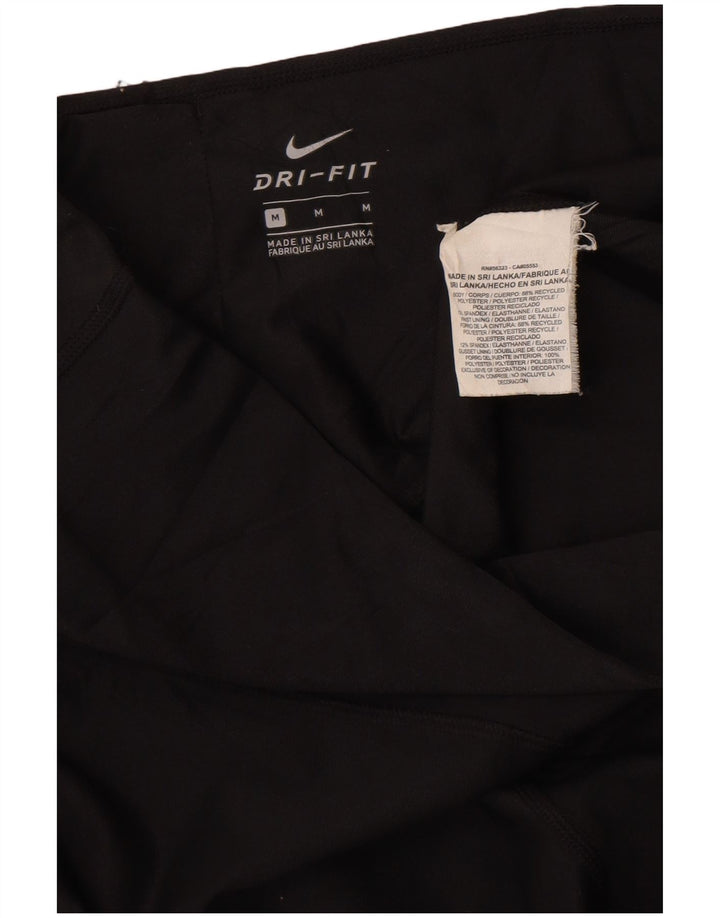 Nike Γυναικεία Κολάν UK 12 Μεσαίου Μαύρου Πολυεστέρα