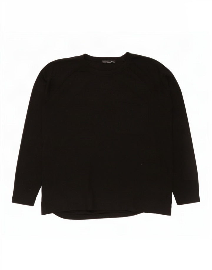 Zara Γυναικείο τοπ μακρυμάνικο UK 10 Small Black