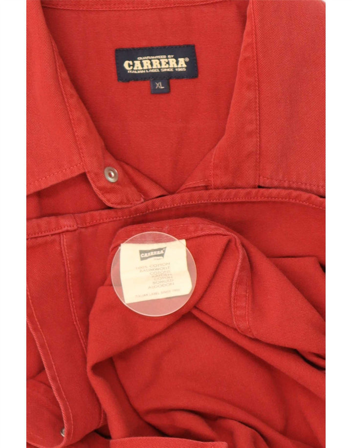 Ανδρικό πουκάμισο Carrera XL κόκκινο βαμβακερό