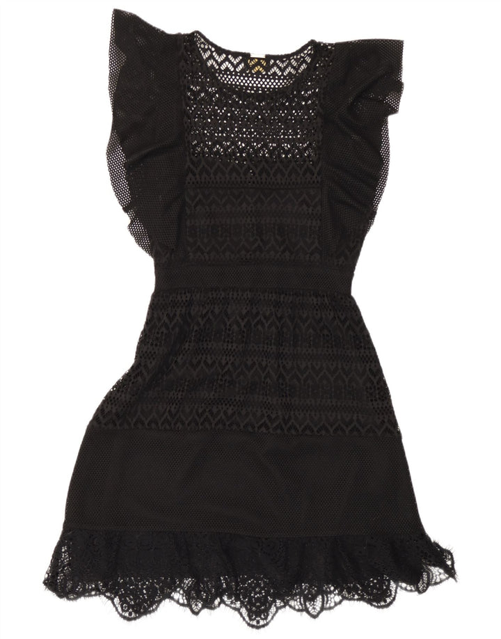 Liu Jo Γυναικείο Crochet Φόρεμα A-Line IT 42 Medium Μαύρο Πολυεστέρας