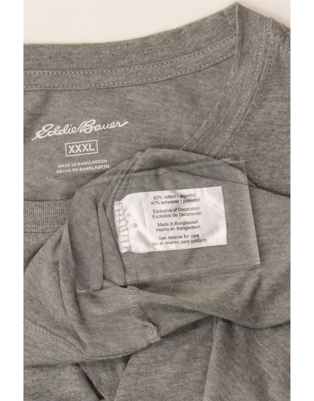 Eddie Bauer Ανδρικό T-Shirt Top 3XL Γκρι βαμβακερό