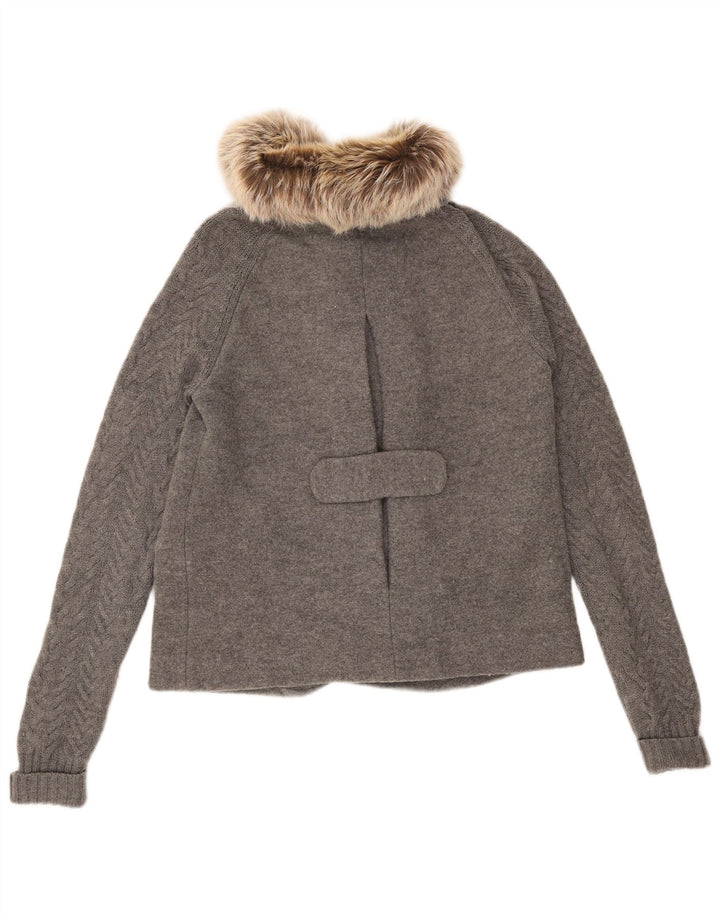 Massimo Dutti Γυναικείο Μπουφάν Duffle UK 10 Small Grey Wool