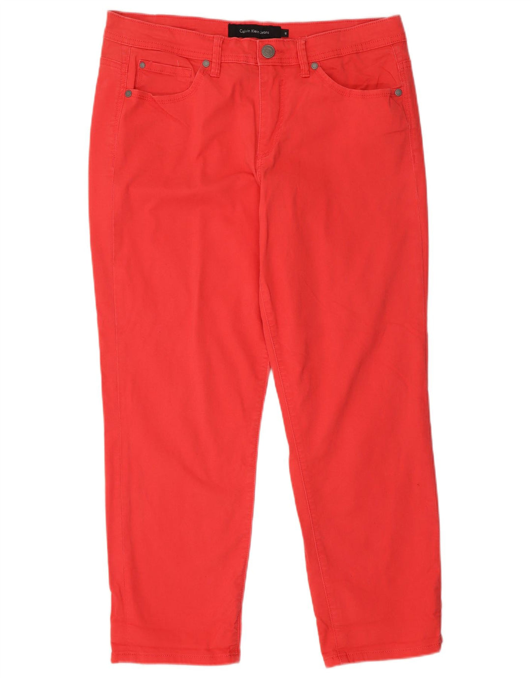 CALVIN KLEIN Γυναικείο Slim Jeans US 12 Large W32 L27 Red