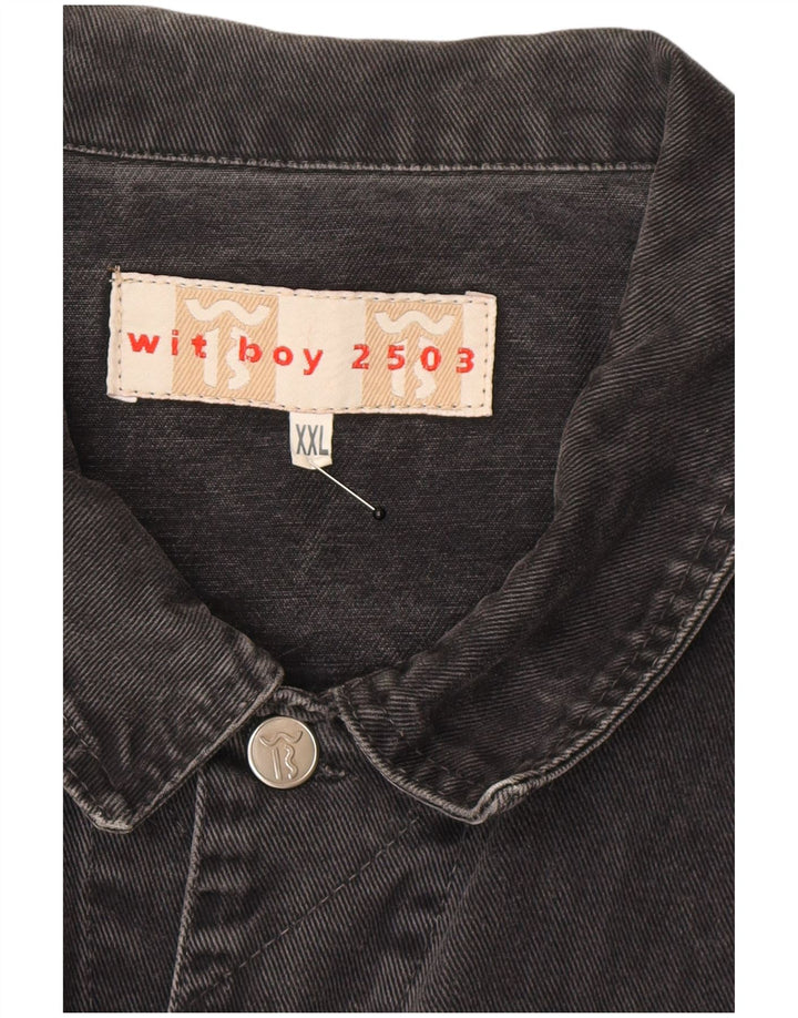 Ανδρικό τζιν μπουφάν Wit Boy UK 44 2XL Γκρι