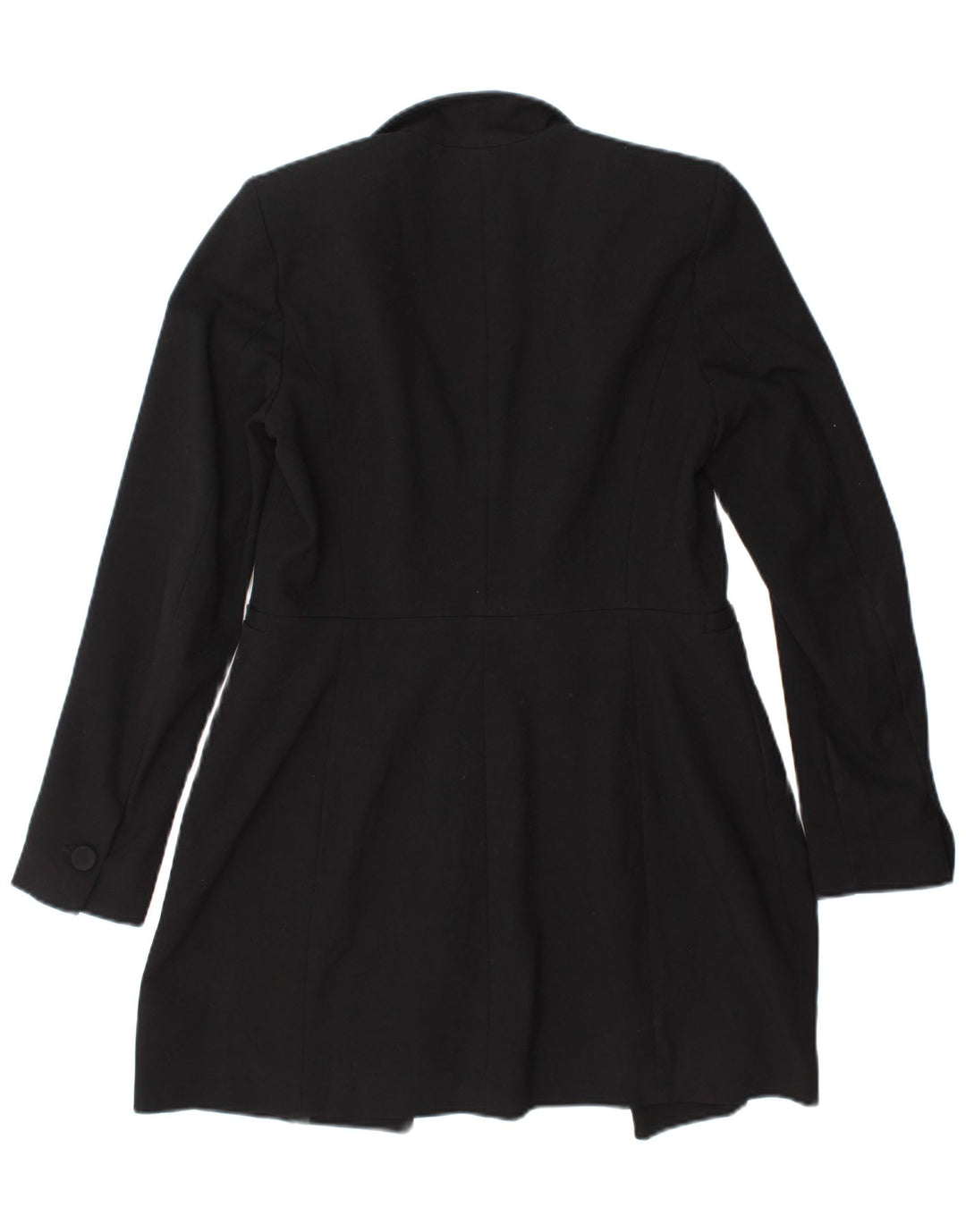 Zara Γυναικείο Longline Blazer Jacket UK 10 Small Black Polyester