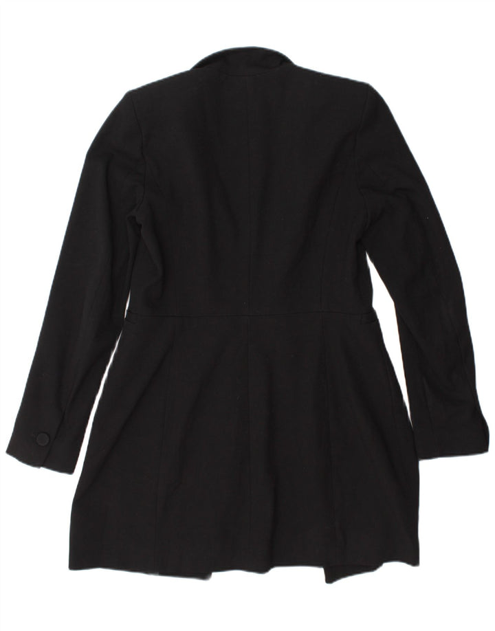 Zara Γυναικείο Longline Blazer Jacket UK 10 Small Black Polyester