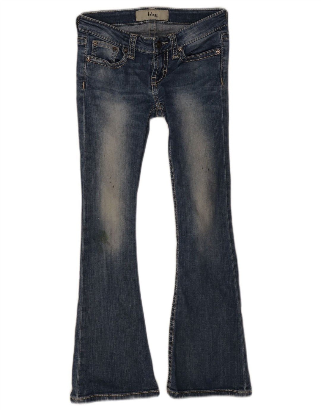 BKE Girls Distressed Flared Jeans 9-10 Years W24 L25 Blue