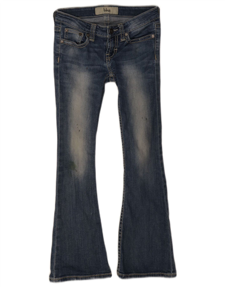 BKE Girls Distressed Flared Jeans 9-10 Years W24 L25 Blue