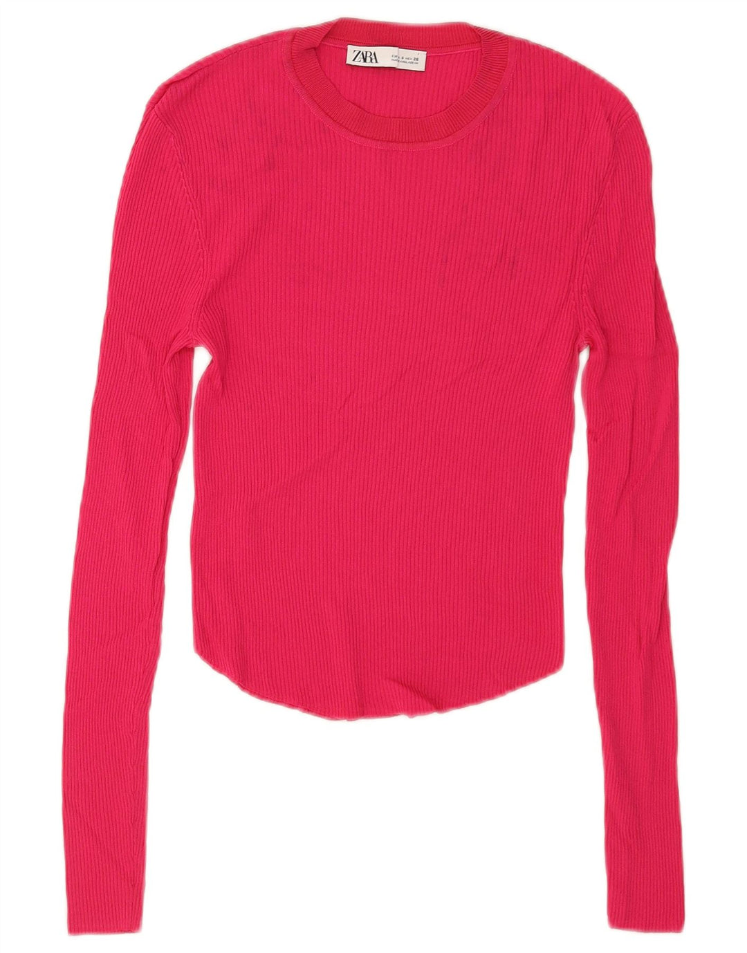 Zara Γυναικείο τοπ μακρυμάνικο UK 10 Small Pink