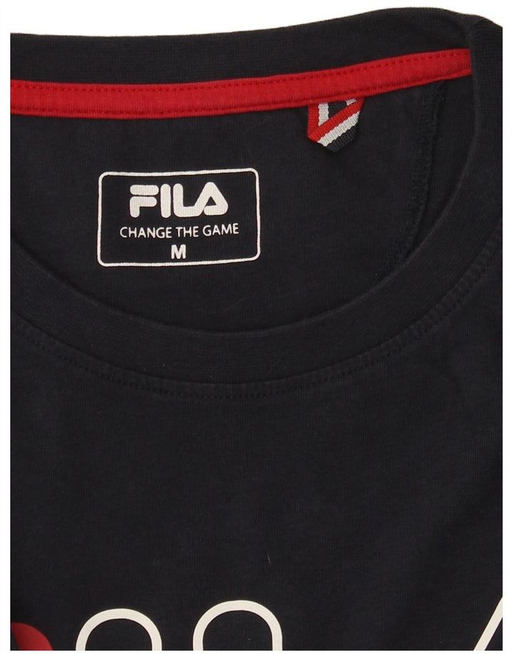 Ανδρικό γραφικό T-Shirt Fila Top Medium Navy Blue