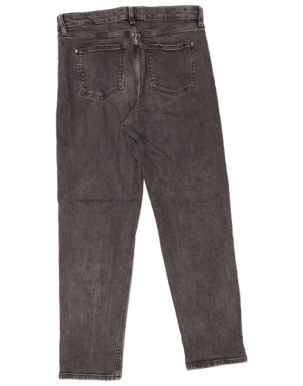 Marks & Spencer Γυναικεία Boyfriend Straight Jeans UK 12 Medium W32 L28 Grey