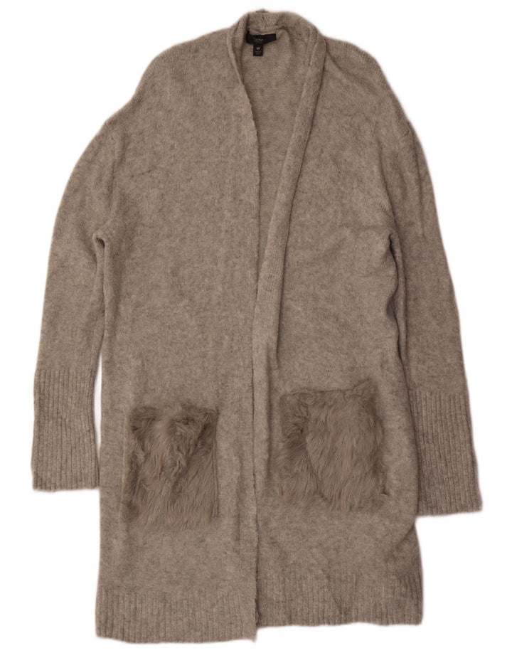 MOSSIMO Γυναικείο Longline ανοιχτό πουλόβερ UK 14 Medium Grey