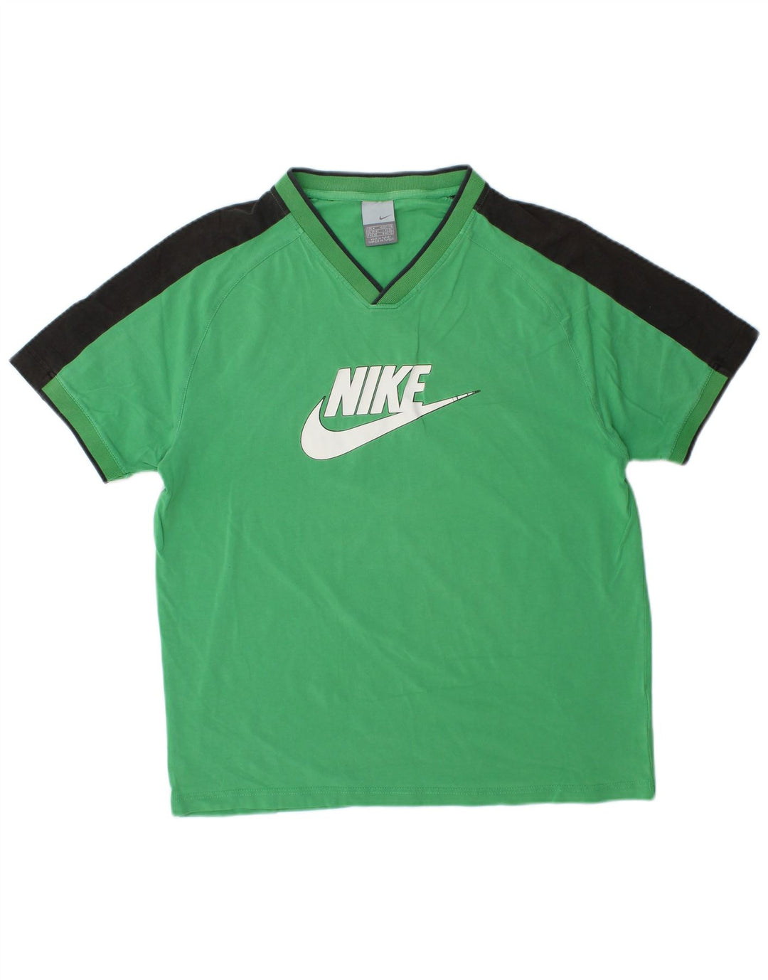 Ανδρικό γραφικό μπλουζάκι NIKE Top UK 39/41 Medium Green Colourblock