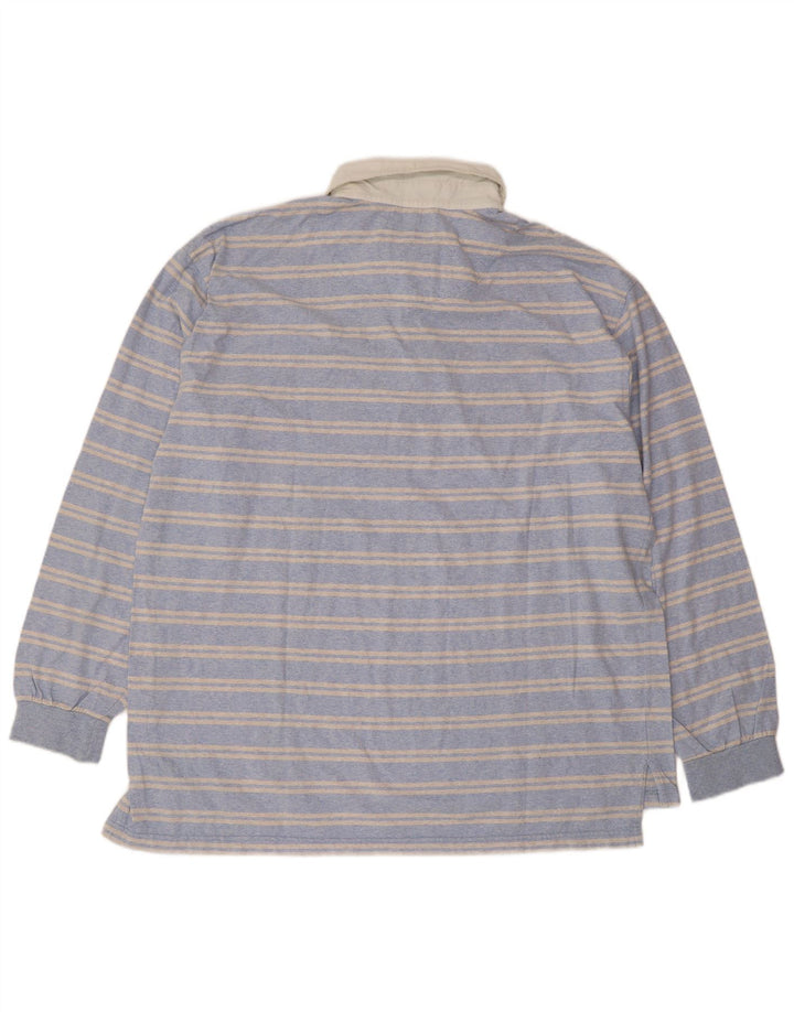 Slam Ανδρικό Μακρυμάνικο Πόλο Μπλουζάκι 2XL Μπλε ριγέ βαμβακερό