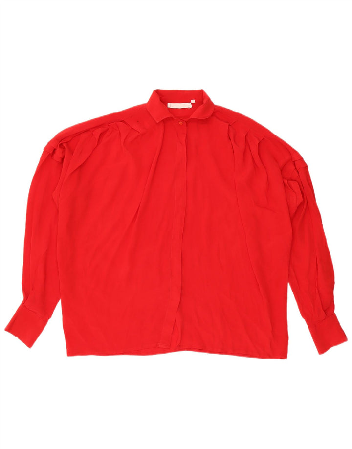 Vintage Γυναικείο Πουκάμισο Μπλούζα IT 46 Μεγάλο Κόκκινο