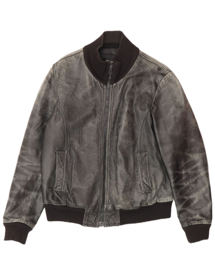 Vintage Ανδρικό Δερμάτινο Μπουφάν UK 38 Medium Black Leather