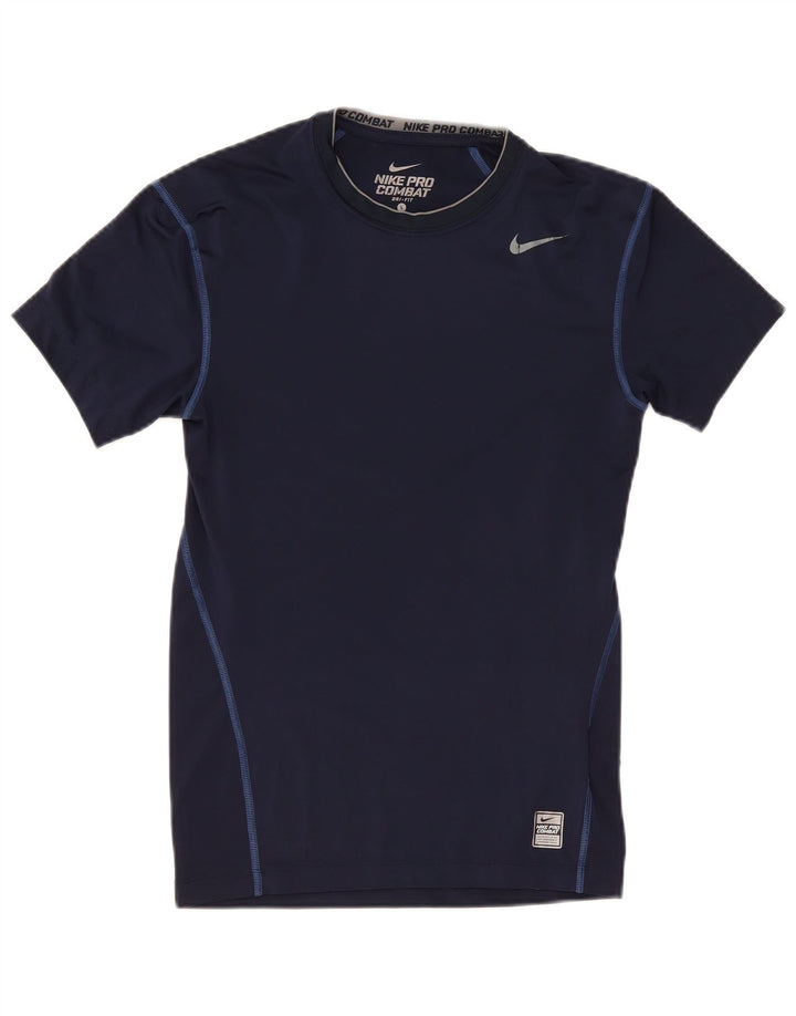 Ανδρικό μπλουζάκι Nike Pro Combat Top Large Navy Blue Polyester