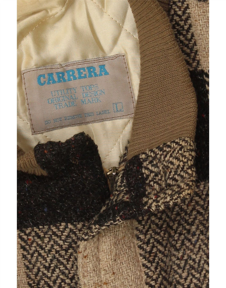 Carrera Ανδρικό Military Bomber Jacket UK 40 Large Brown Gingham