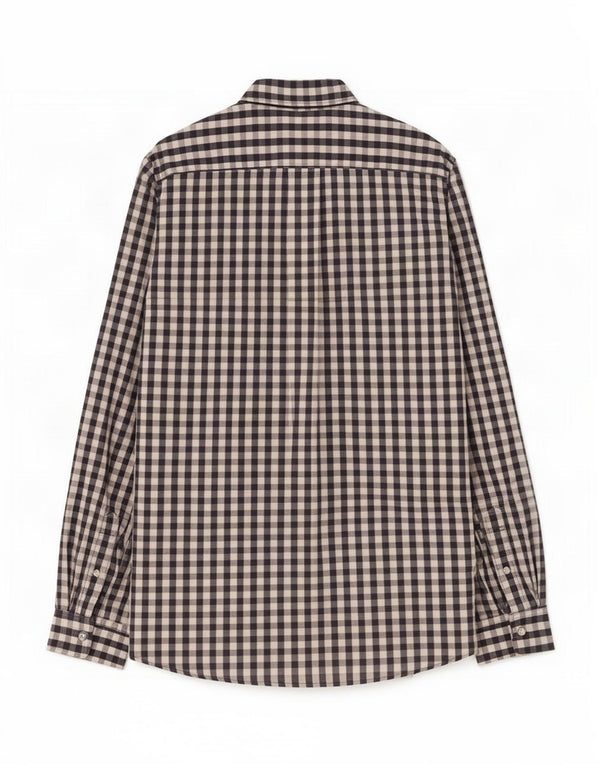 Jack Wills Ανδρικό πουκάμισο Classic Fit Large Navy Blue Gingham Cotton