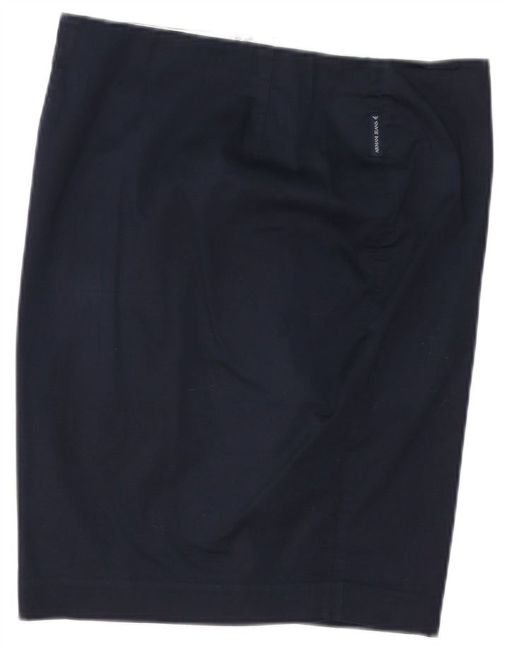 Armani Γυναικεία ίσια φούστα EU 40 Medium W30 Navy Blue Cotton