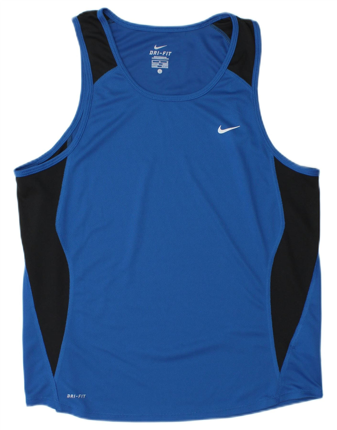 NIKE Ανδρικό φανελάκι Dri Fit Top UK 42/44 Large Blue Colorblock Πολυεστέρας