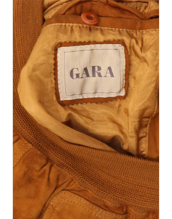 Gara Ανδρικό Suede Bomber Jacket IT 48 Medium Beige Leather