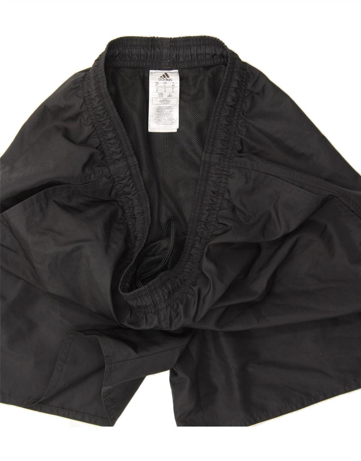 ADIDAS Mens Sport Shorts Large Black Polyester Vintage Adidas and Second-Hand Adidas from Messina Hembry 