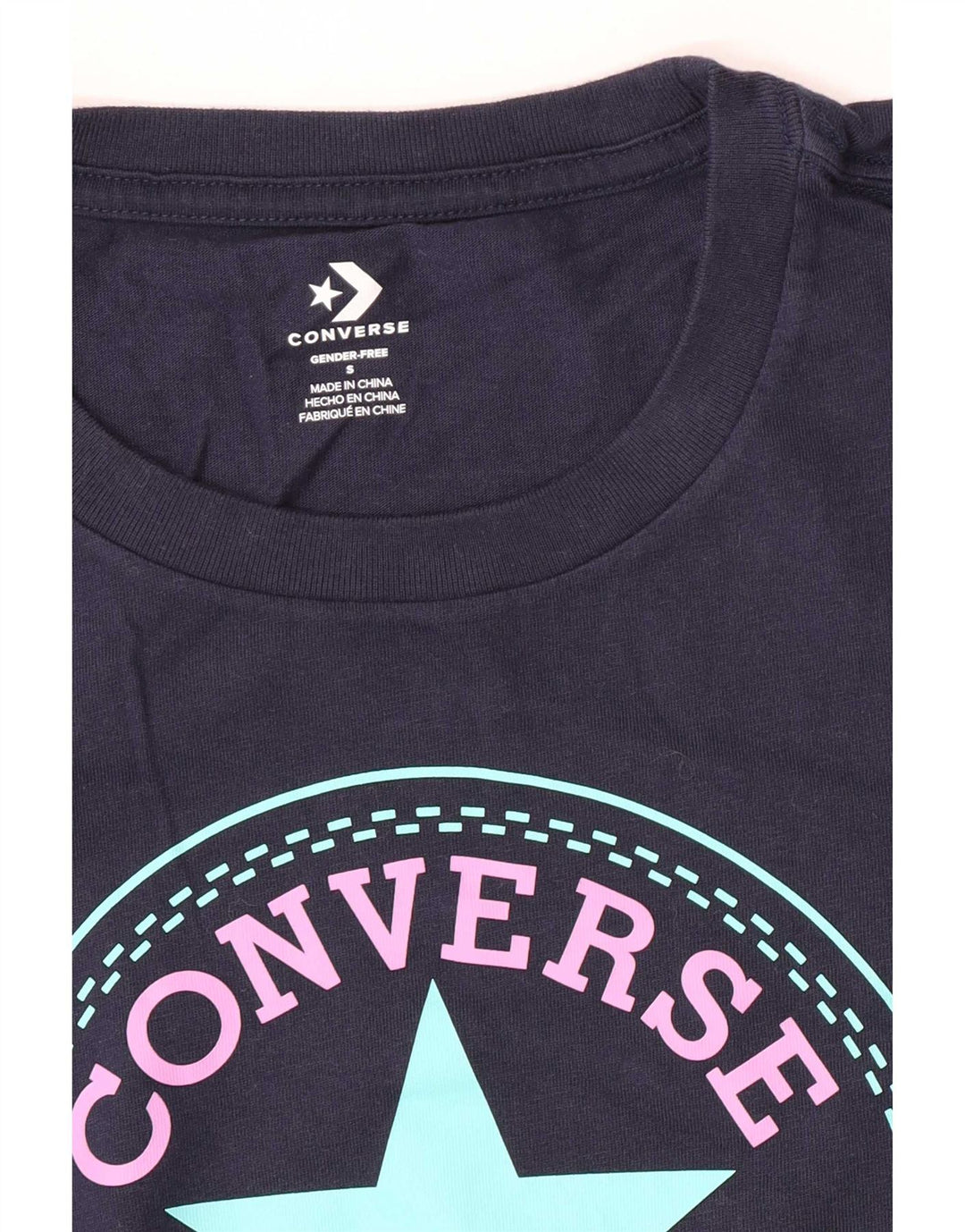 Ανδρικό γραφικό μπλουζάκι Converse Top Small Navy Blue