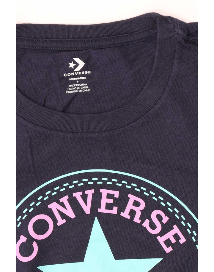 Ανδρικό γραφικό μπλουζάκι Converse Top Small Navy Blue
