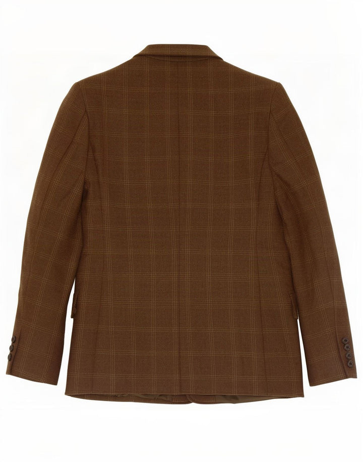 Elizabeth Ascot Γυναικείο σακάκι σακάκι με 3 κουμπιά US 18 2XL Χακί καρό μαλλί