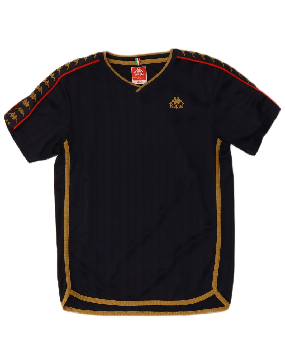 Ανδρικό γραφικό T-Shirt Kappa Top Small Navy Blue Polyester