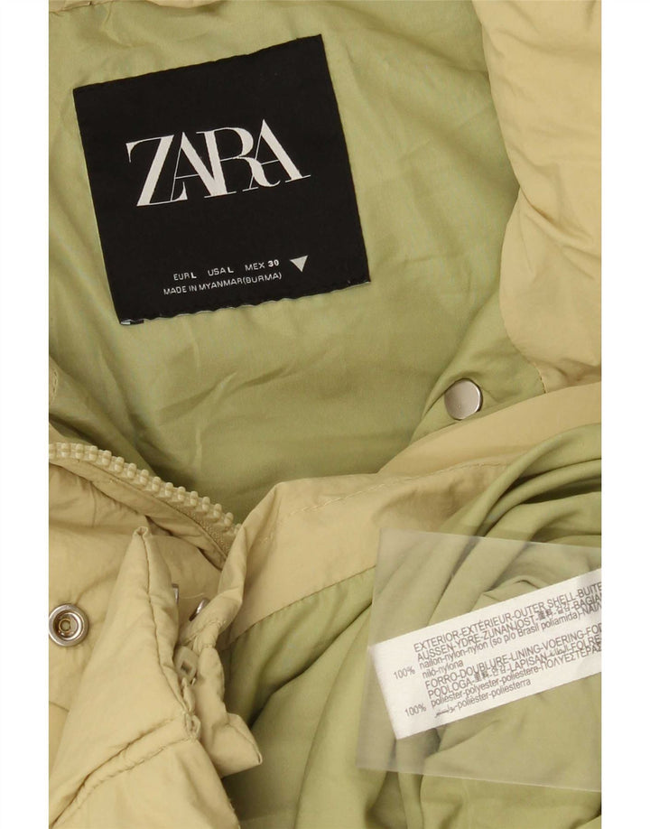 Zara Γυναικείο μπουφάν UK 16 Large Yellow Nylon
