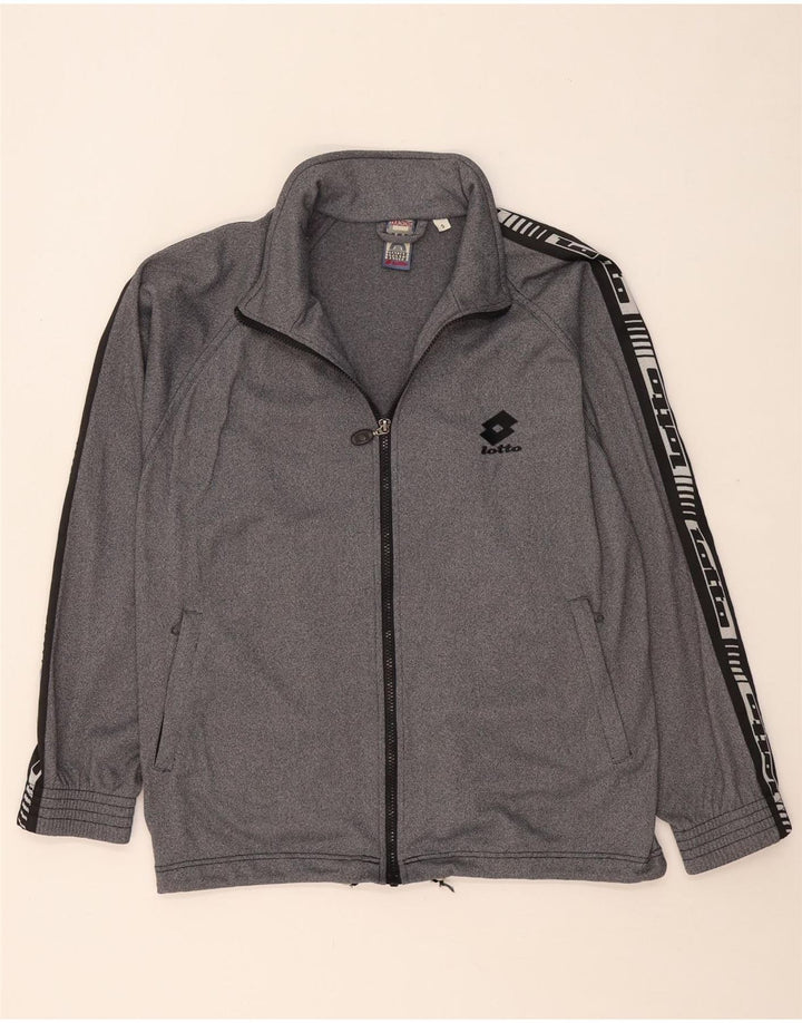 Ανδρική αθλητική φόρμα γραφικών LOTTO Top μπουφάν από πολυεστέρα με γκρι φλύκταινες