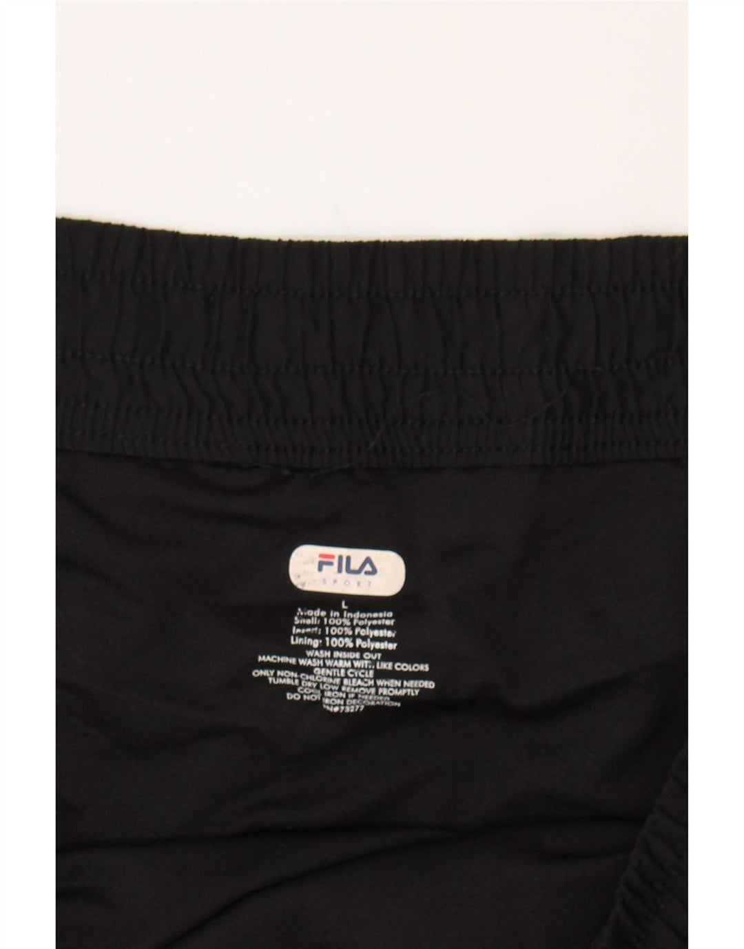 FILA Womens Sport Shorts UK 16 Large  Black Polyester Vintage Fila and Second-Hand Fila from Messina Hembry 
