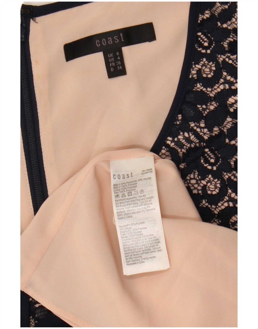 Γυναικείο φόρεμα Coast Lace A-Line UK 8 Small Navy Blue Polyamide