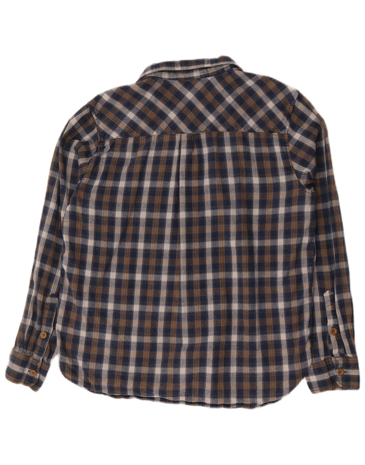 Ανδρικό φανελένιο πουκάμισο Mountain Warehouse XL Blue Check Cotton