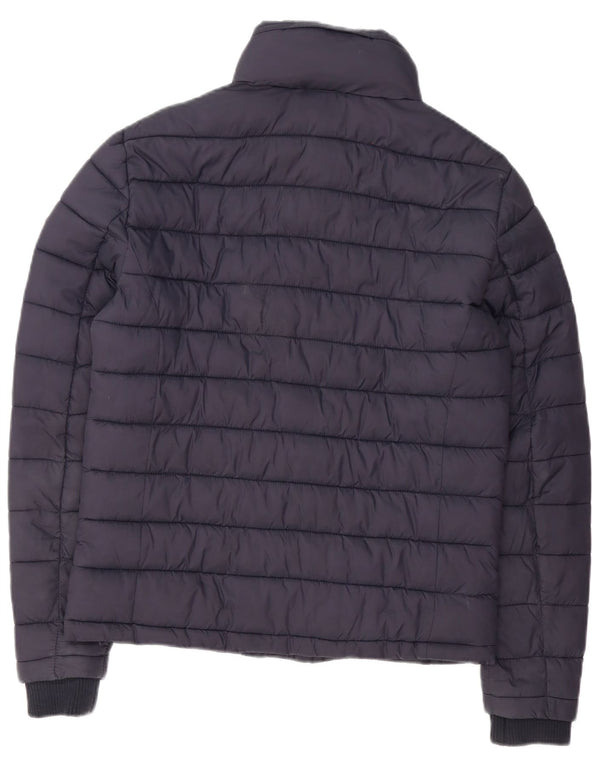 Superdry Ανδρικό μπουφάν με επένδυση UK 36 Small Navy Blue Polyester