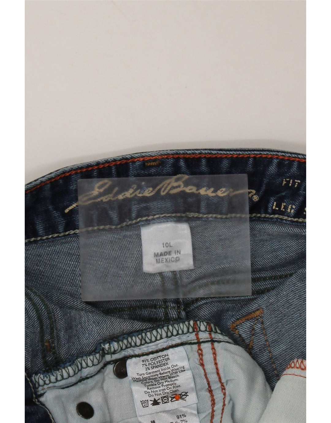 EDDIE BAUER Γυναικείο τζιν μποτάκι με καμπύλες US 10 Large W32 L35 Μπλε βαμβακερό