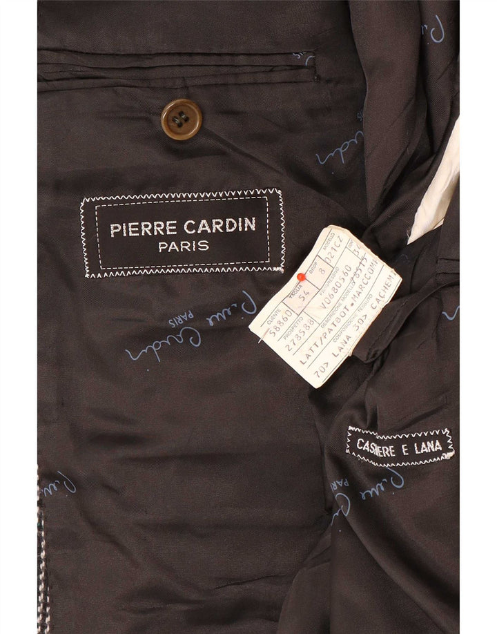 Pierre Cardin Ανδρικό σακάκι με 2 κουμπιά σακάκι IT 54 2XL Grey Check Wool Classic