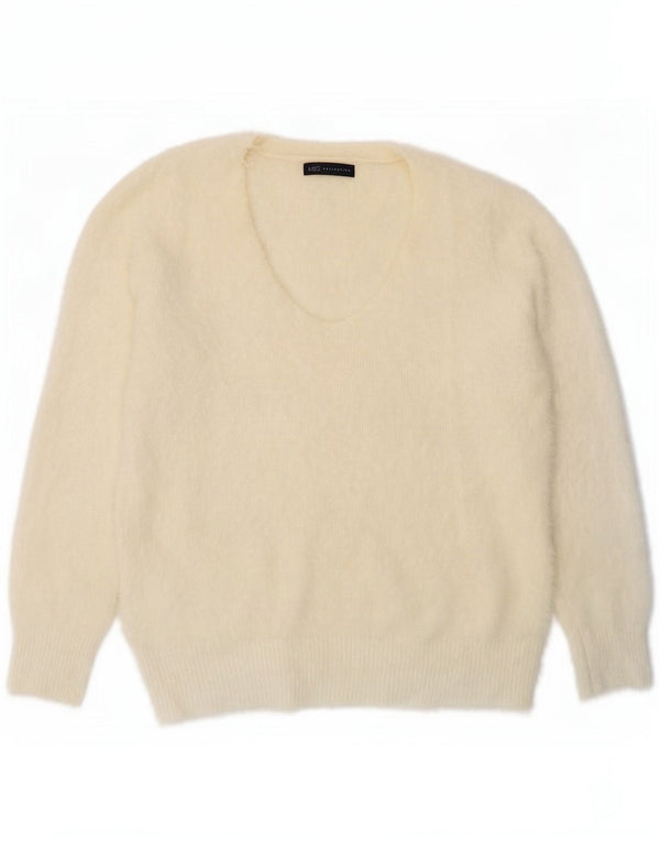 Marks & Spencer Γυναικείο πουλόβερ με λαιμόκοψη UK 16 Large Off White