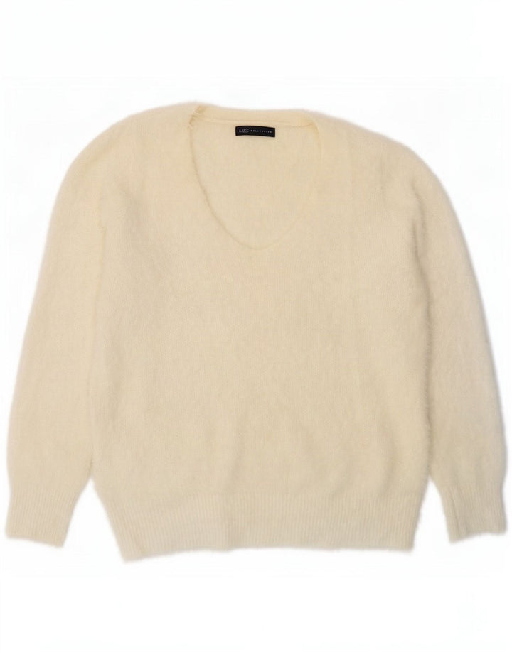 Marks & Spencer Γυναικείο πουλόβερ με λαιμόκοψη UK 16 Large Off White