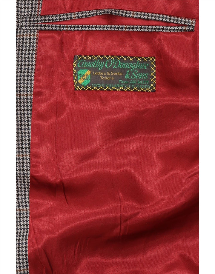 Vintage Ανδρικό σακάκι με 2 κουμπιά σακάκι UK 42 XL Grey Check