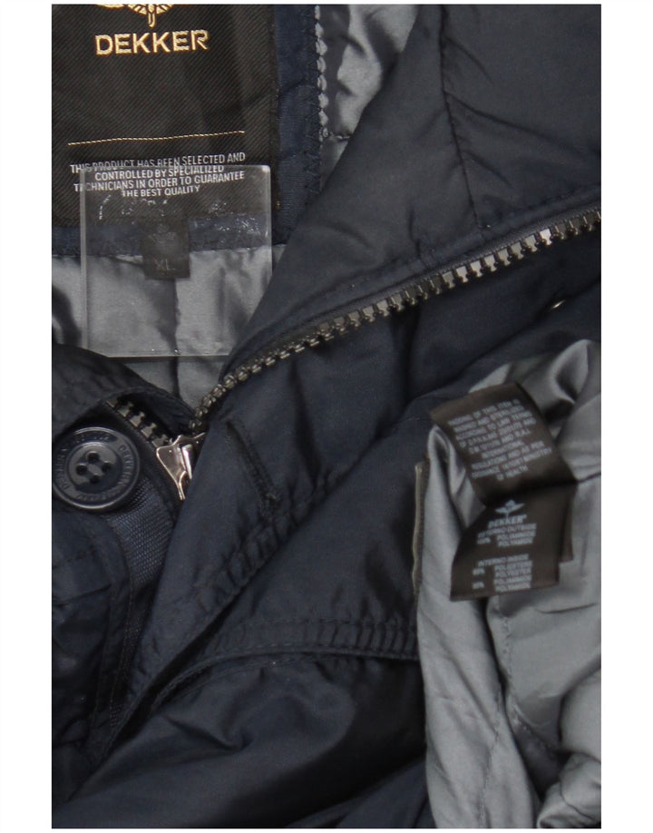 Dekker Ανδρικό Μπουφάν Utility UK 42 XL Navy Blue Polyamide